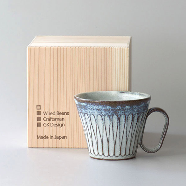 生涯を添い遂げるマグ 丹波焼 しのぎブルー BROTO PROJECT（ブロットプロジェクト）