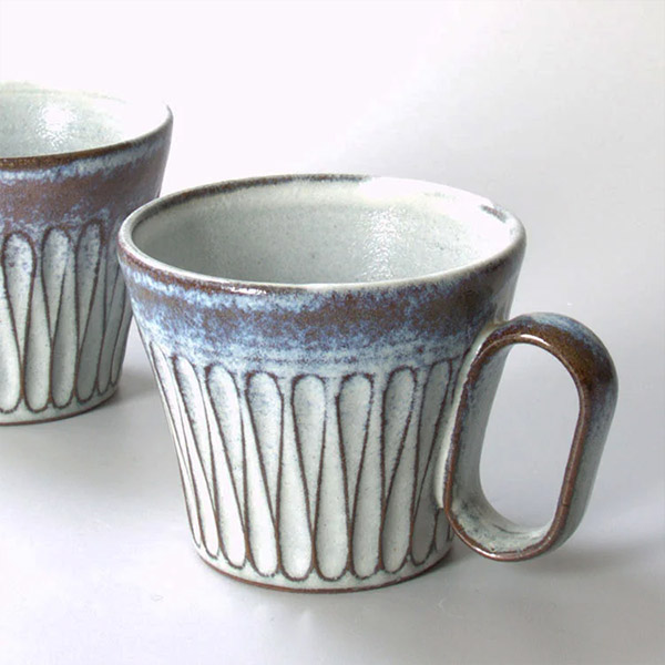 生涯を添い遂げるマグ 丹波焼 しのぎブルー BROTO PROJECT（ブロットプロジェクト）