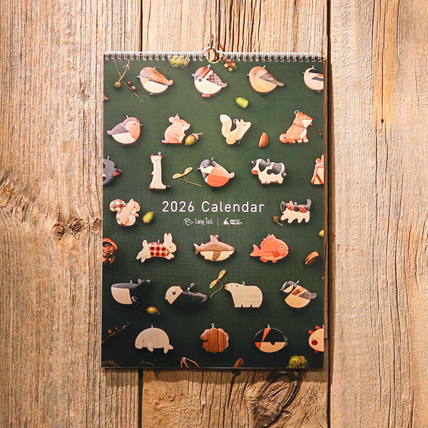 LongTail 寄木の動物さんカレンダー2026 BROTO PROJECT（ブロットプロジェクト）
